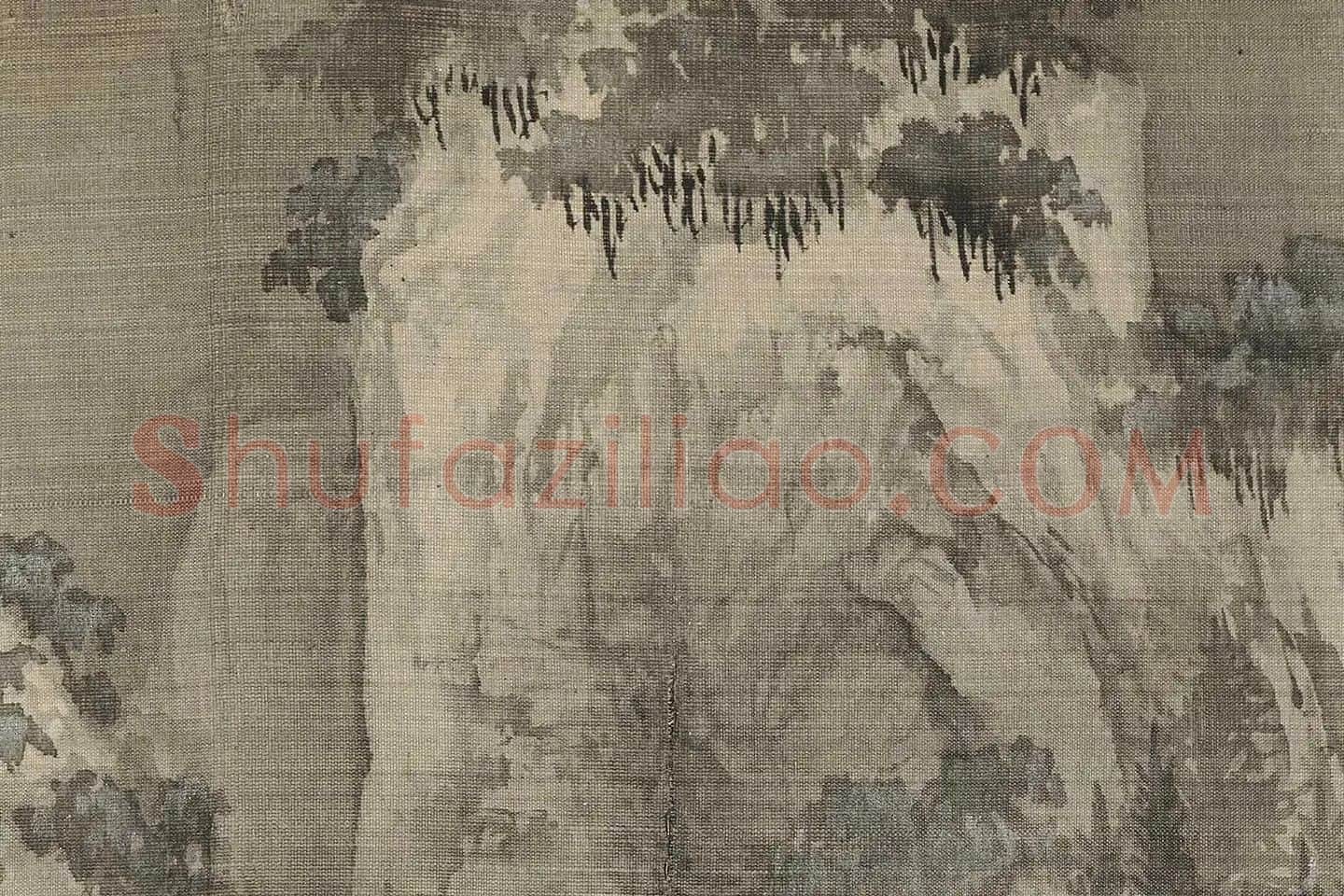 王诜《渔村小雪图》高清大图局部 (9)