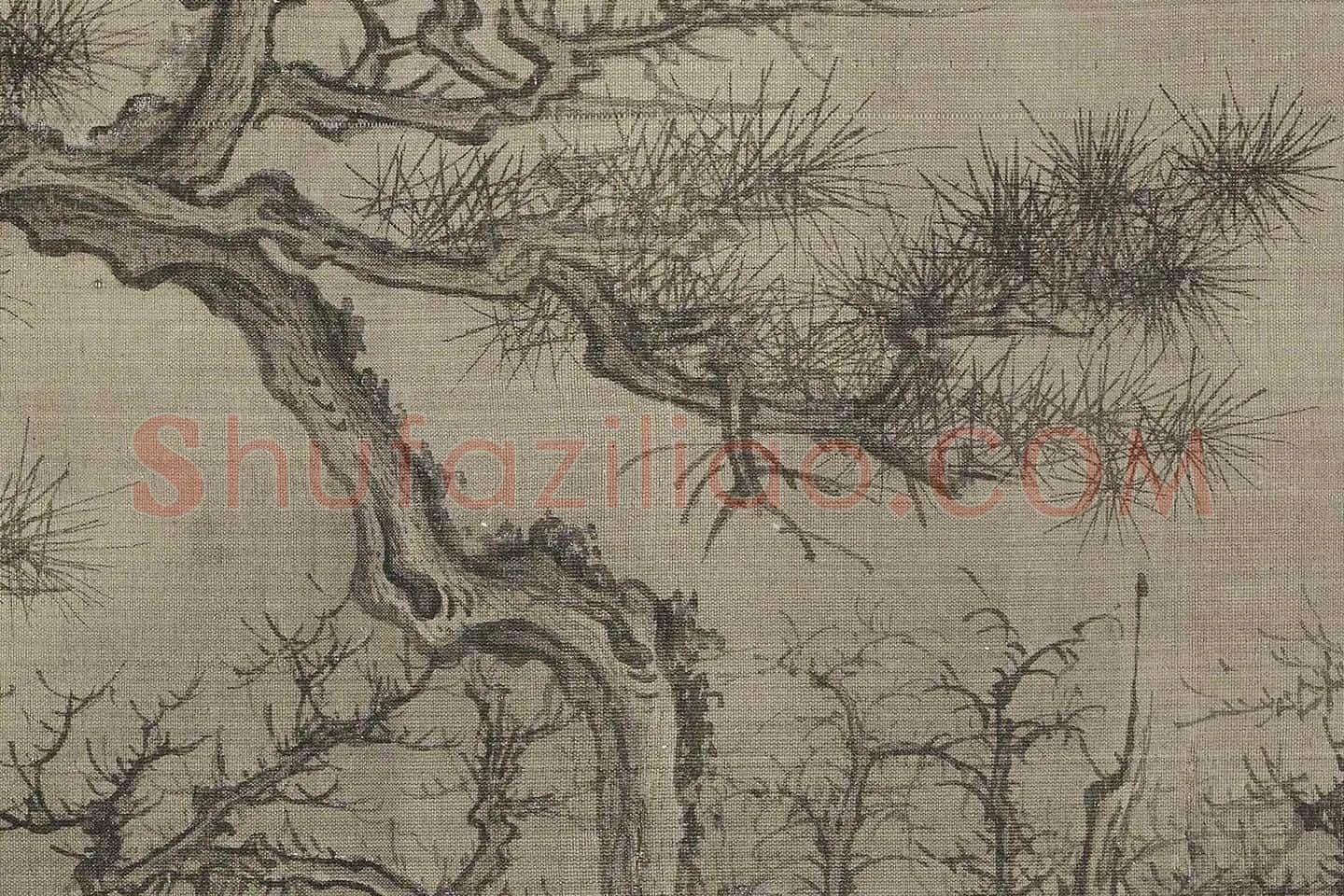 王诜《渔村小雪图》高清大图局部 (10)