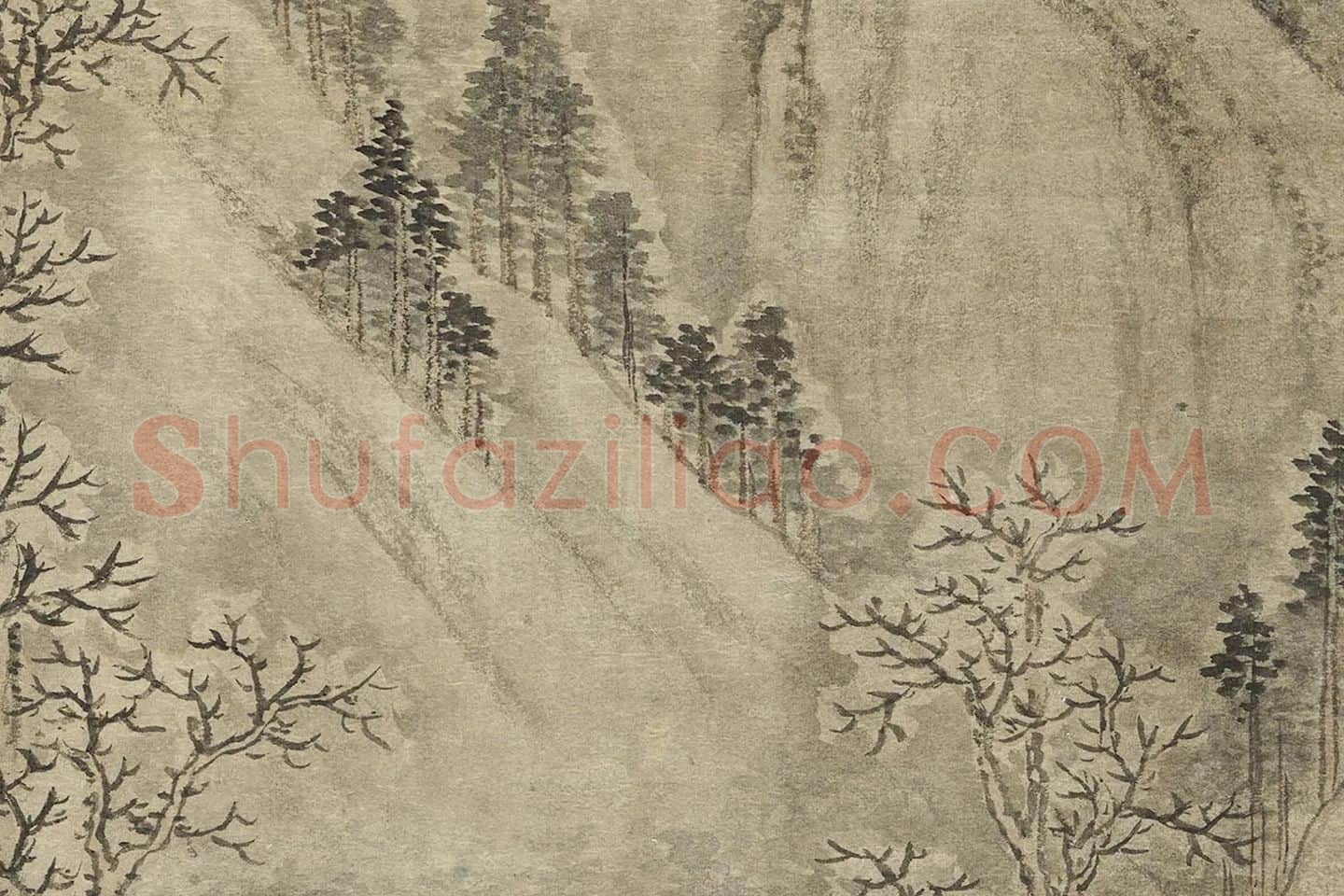 唐岱《雪景人物即事御题》局部 (3)