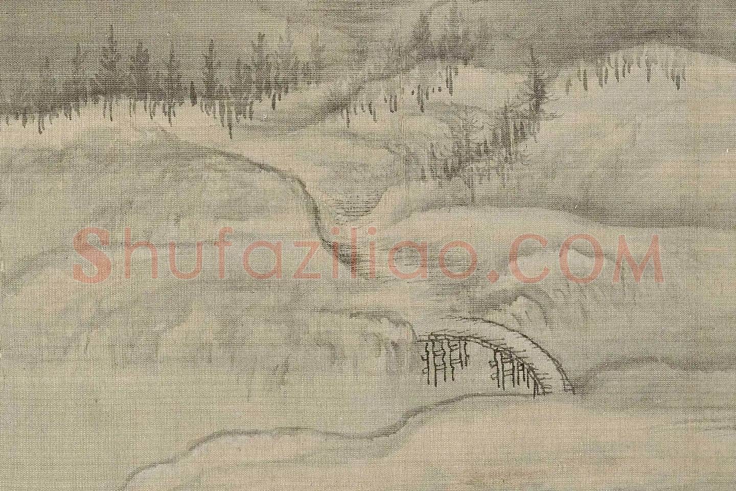 王诜《渔村小雪图》高清大图局部 (12)