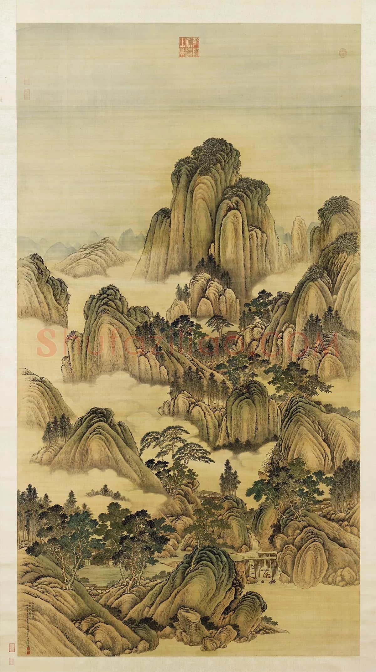 唐岱《仿范宽画幅》