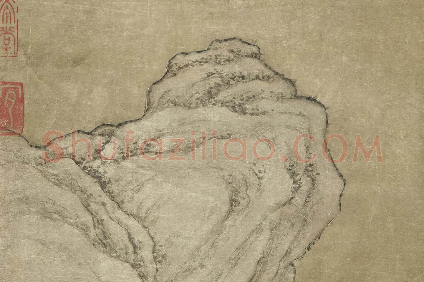 唐岱《雪景人物即事御题》局部 (5)
