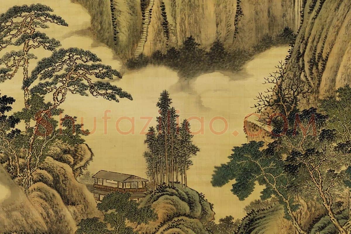 唐岱《仿范宽画幅》局部 (2)