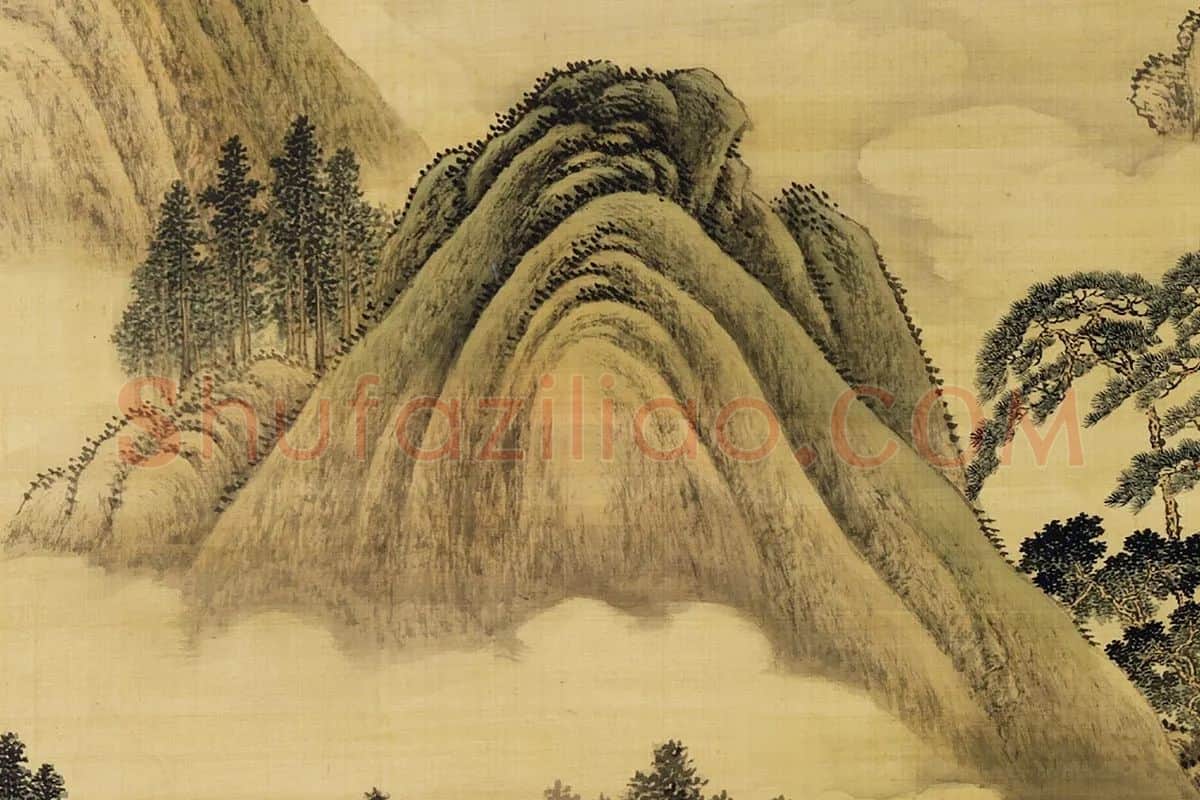 唐岱《仿范宽画幅》局部 (6)