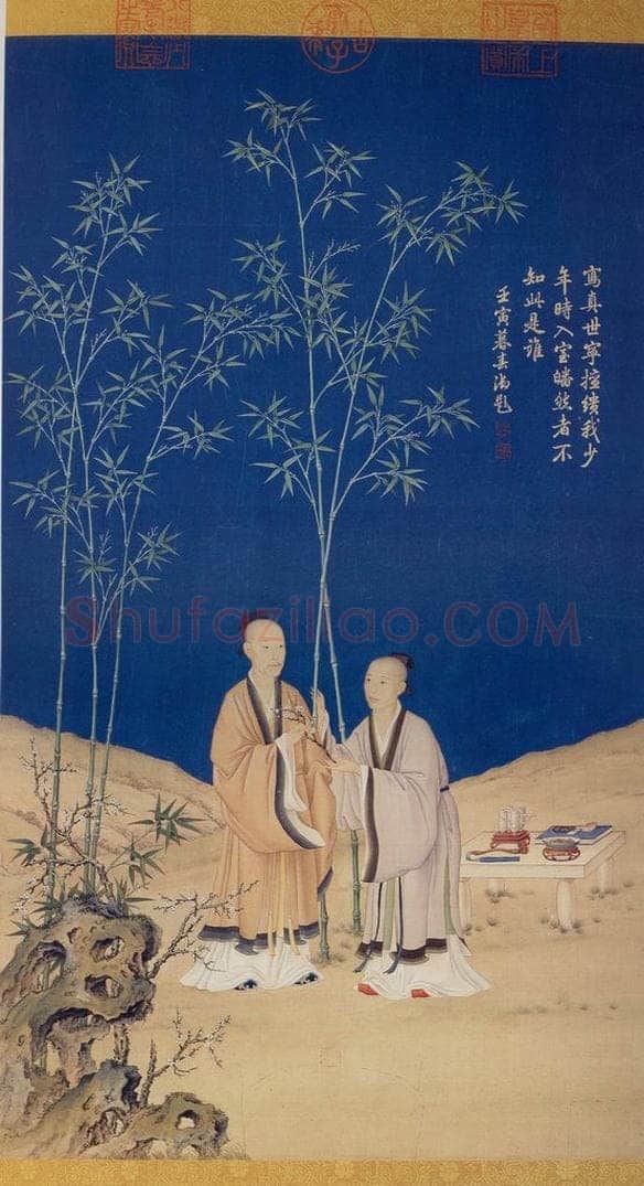 清 郎世宁 《平安春信图》 书画作品
