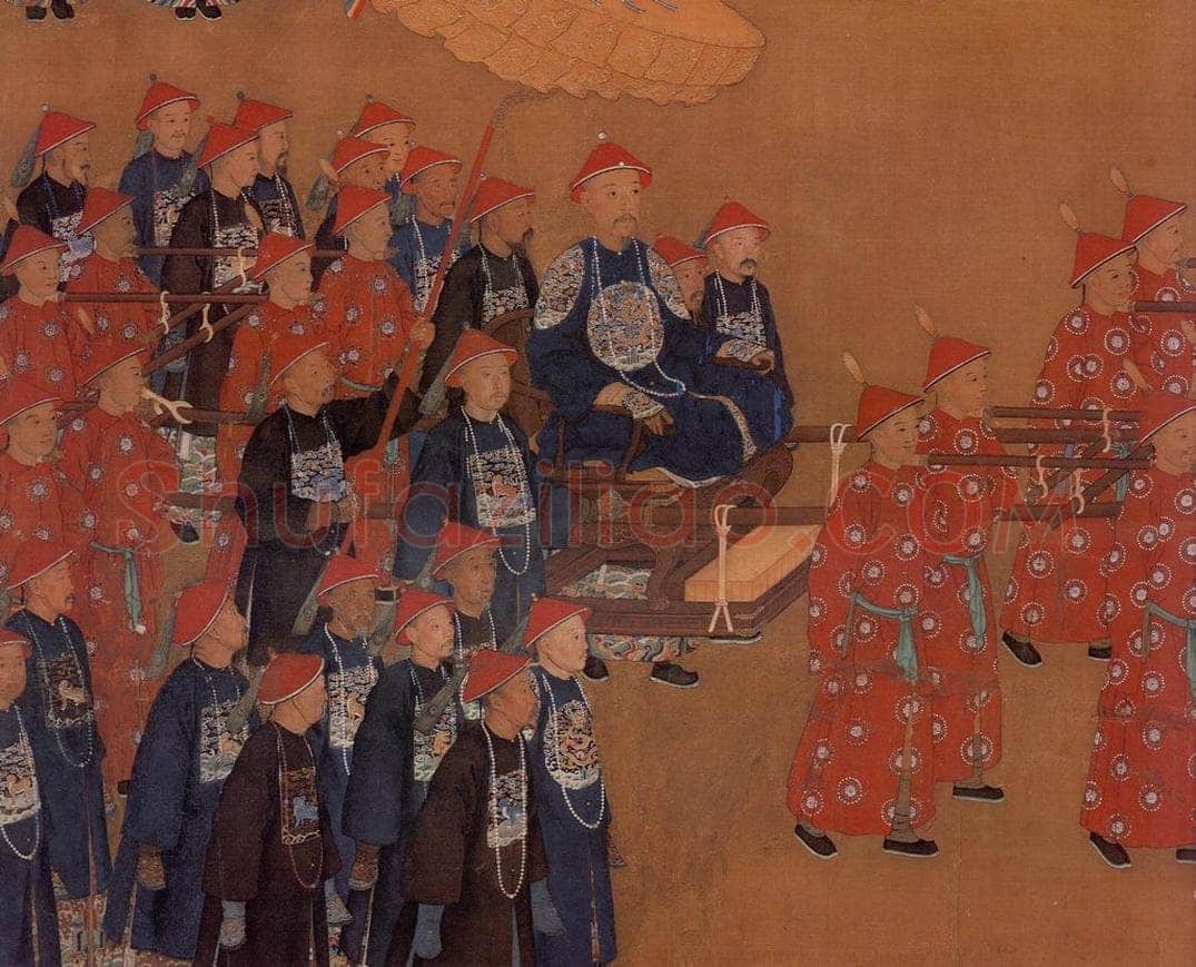 清 佚名 《万树园赐宴图》 书画作品