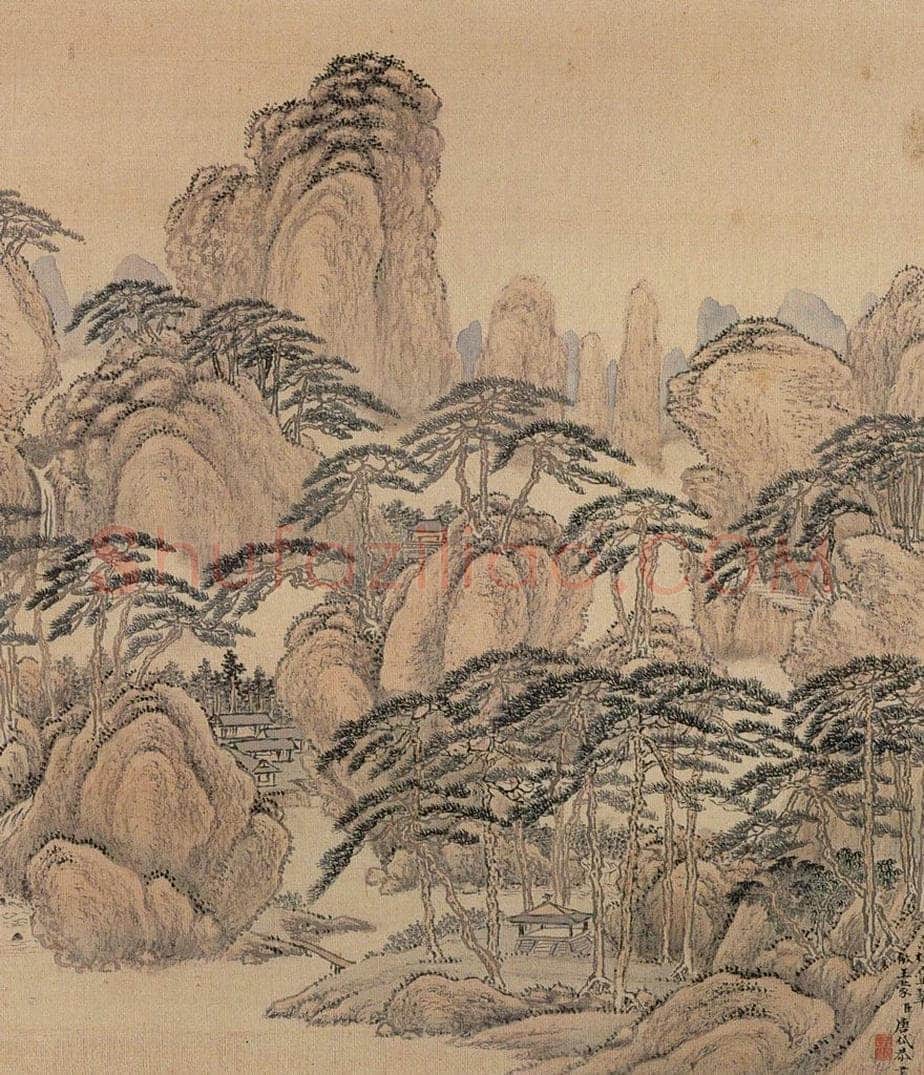 清 唐岱 《十万图》 书画作品