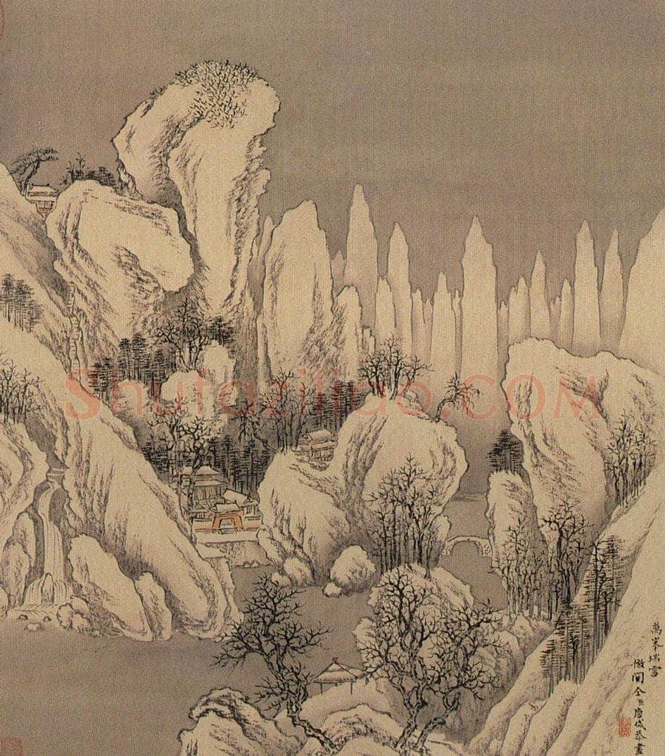 清 唐岱 《十万图》 书画作品