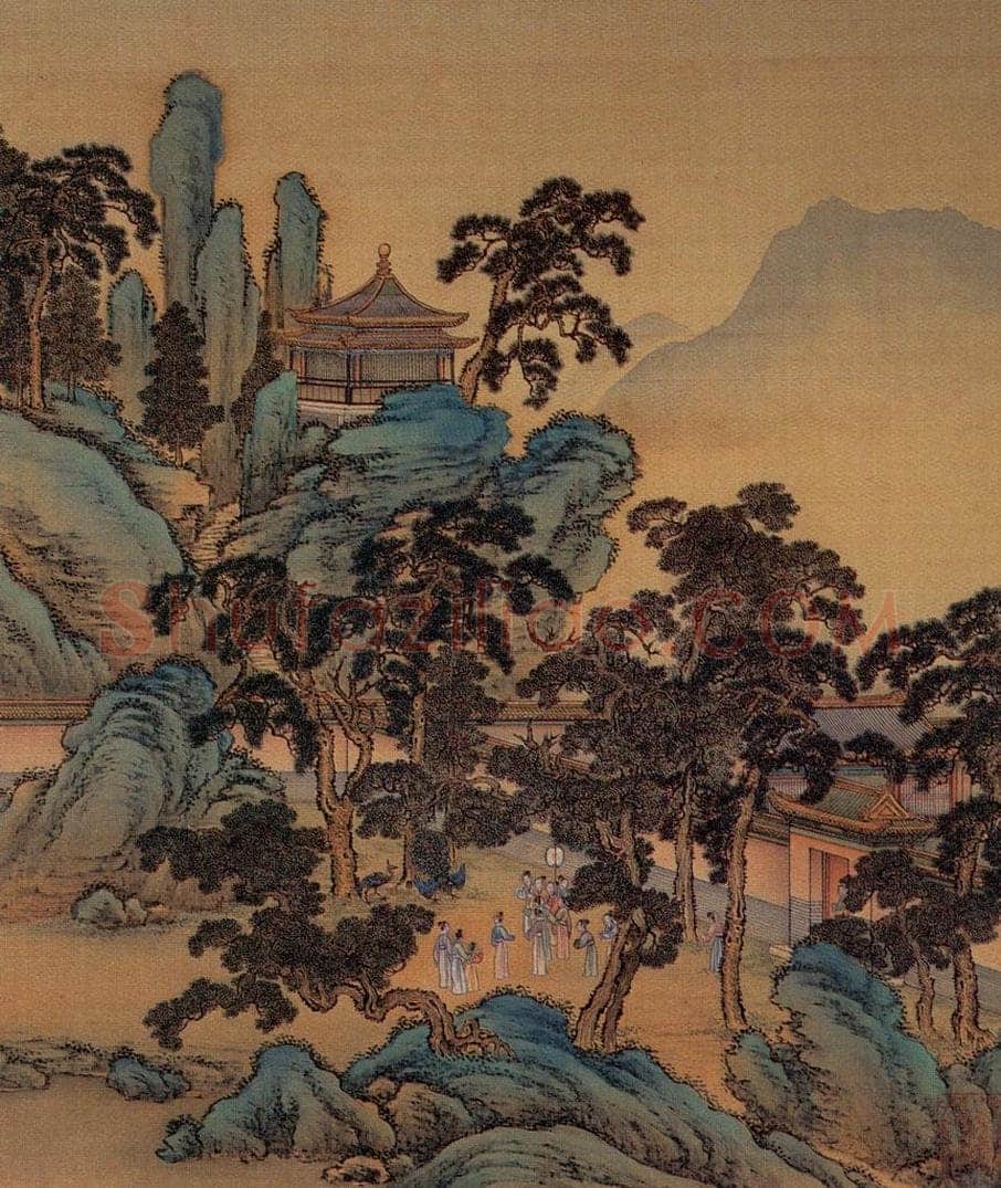 清 金昆 《有鸟诗意图》 书画作品