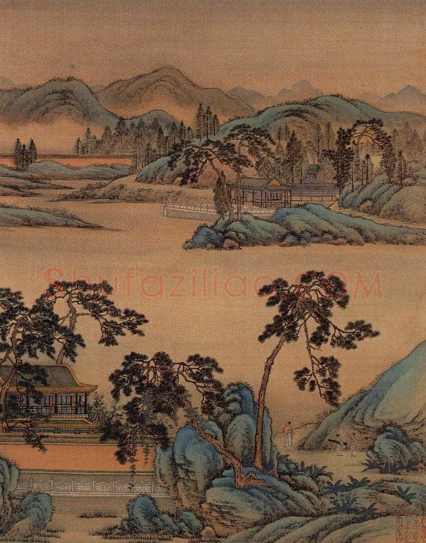 清 金昆 《有鸟诗意图》 书画作品