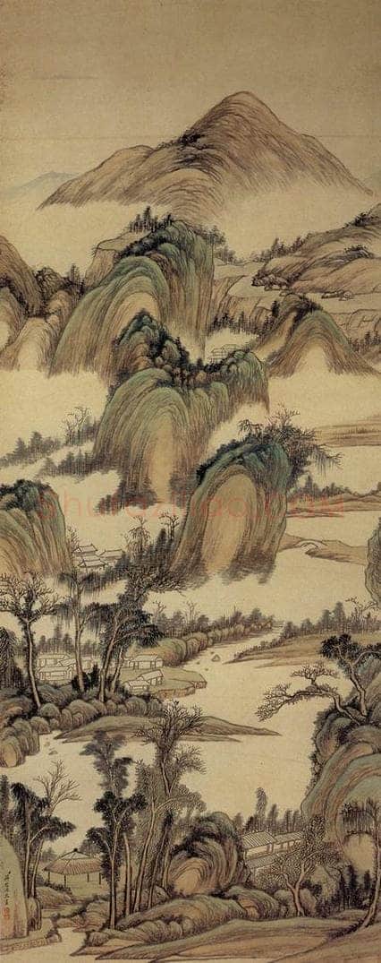 清 蒋懋德 《翠嶂白云图》 书画作品