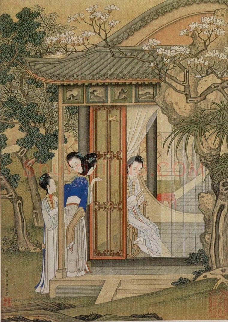 清 焦秉贞 《仕女图》 书画作品