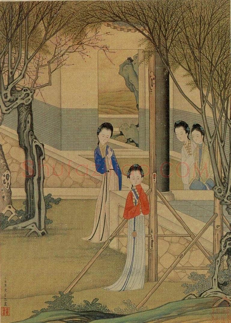 清 焦秉贞 《仕女图》 书画作品