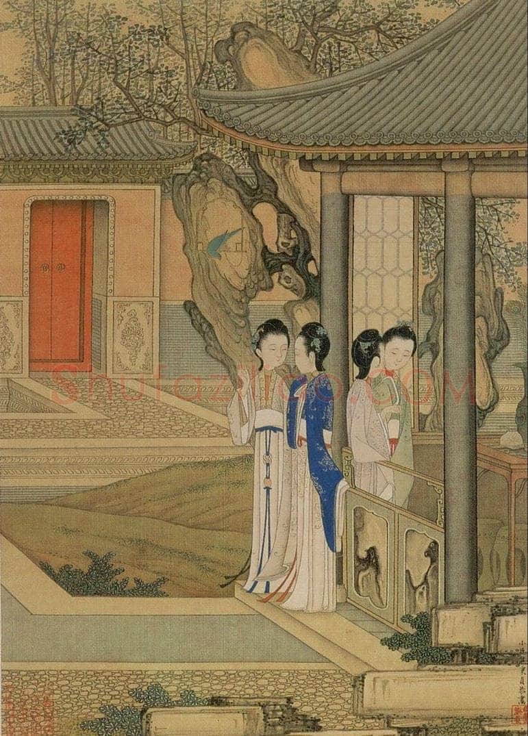 清 焦秉贞 《仕女图》 书画作品