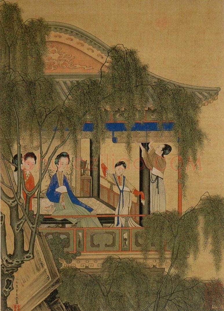 清 焦秉贞 《仕女图》 书画作品