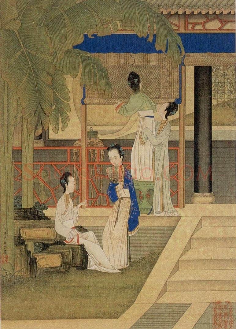 清 焦秉贞 《仕女图》 书画作品