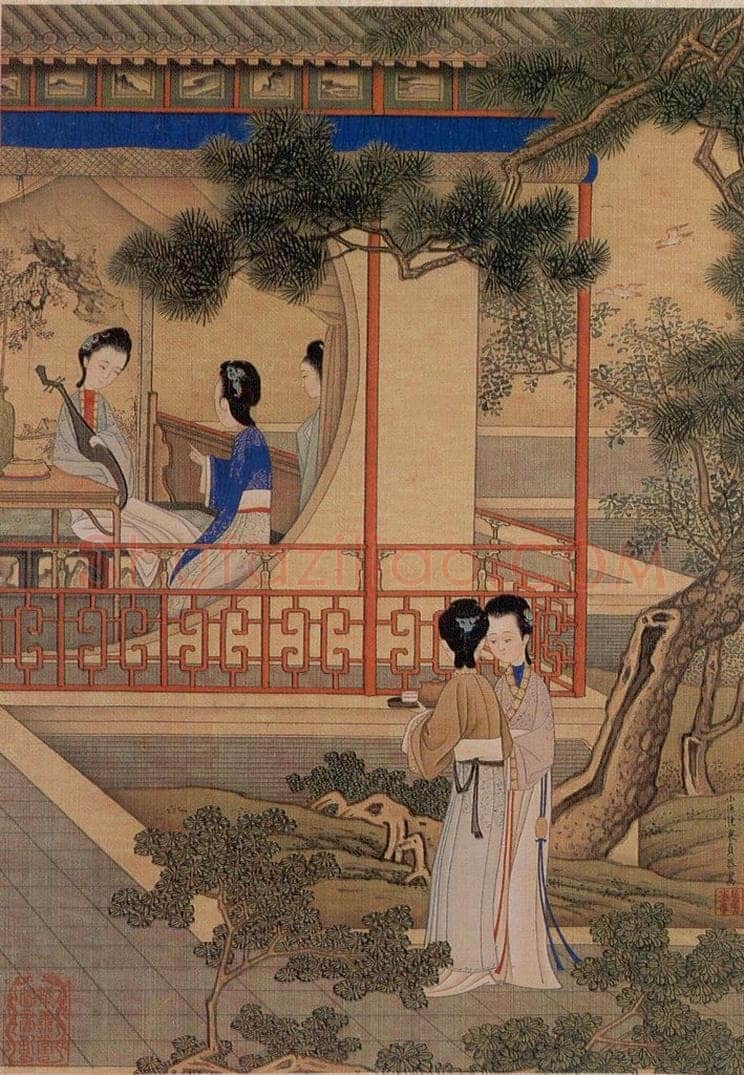 清 焦秉贞 《仕女图》 书画作品