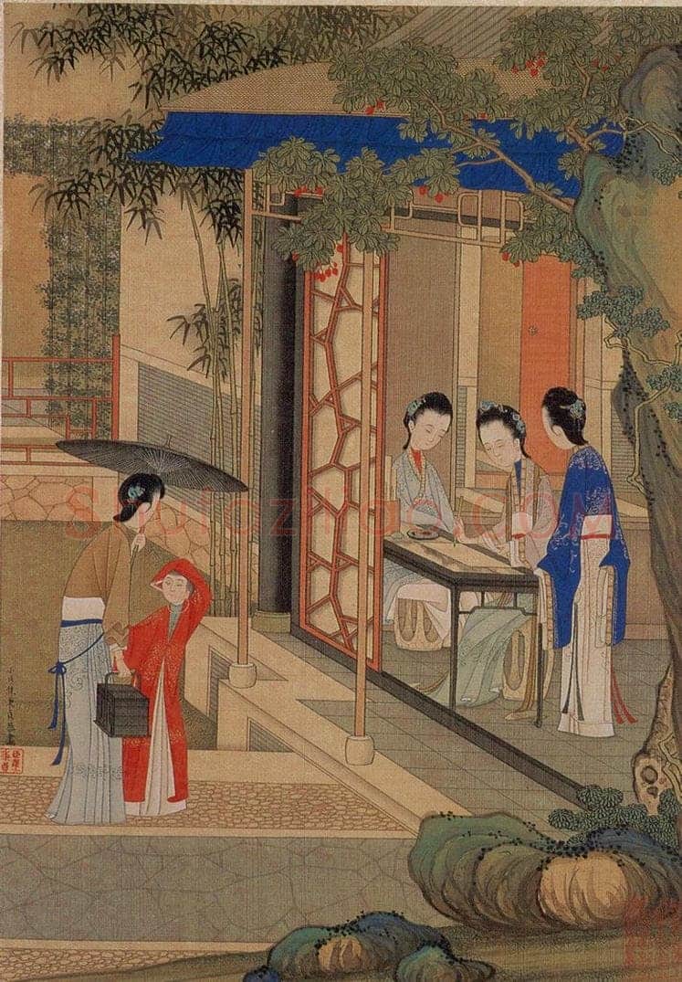 清 焦秉贞 《仕女图》 书画作品