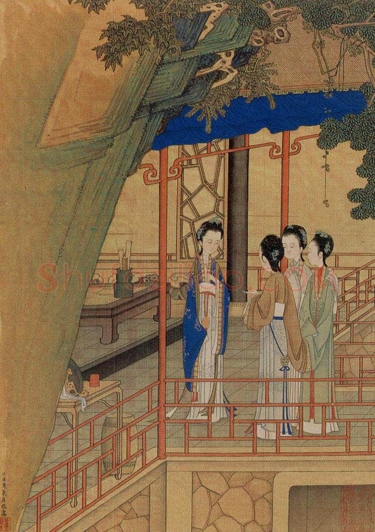 清 焦秉贞 《仕女图》 书画作品