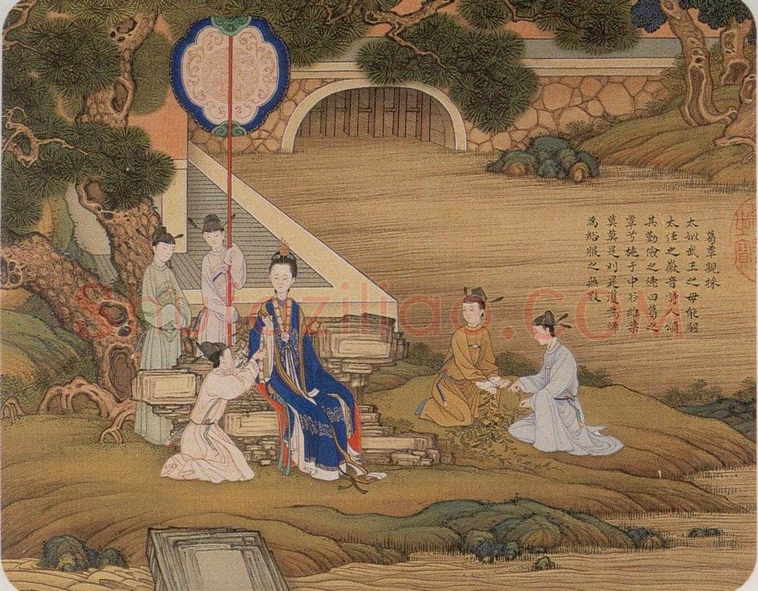 清 焦秉贞 《历朝贤后故事图》 书画作品
