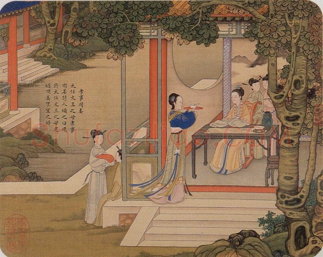 清 焦秉贞 《历朝贤后故事图》 书画作品