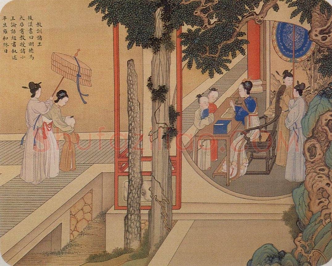 清 焦秉贞 《历朝贤后故事图》 书画作品