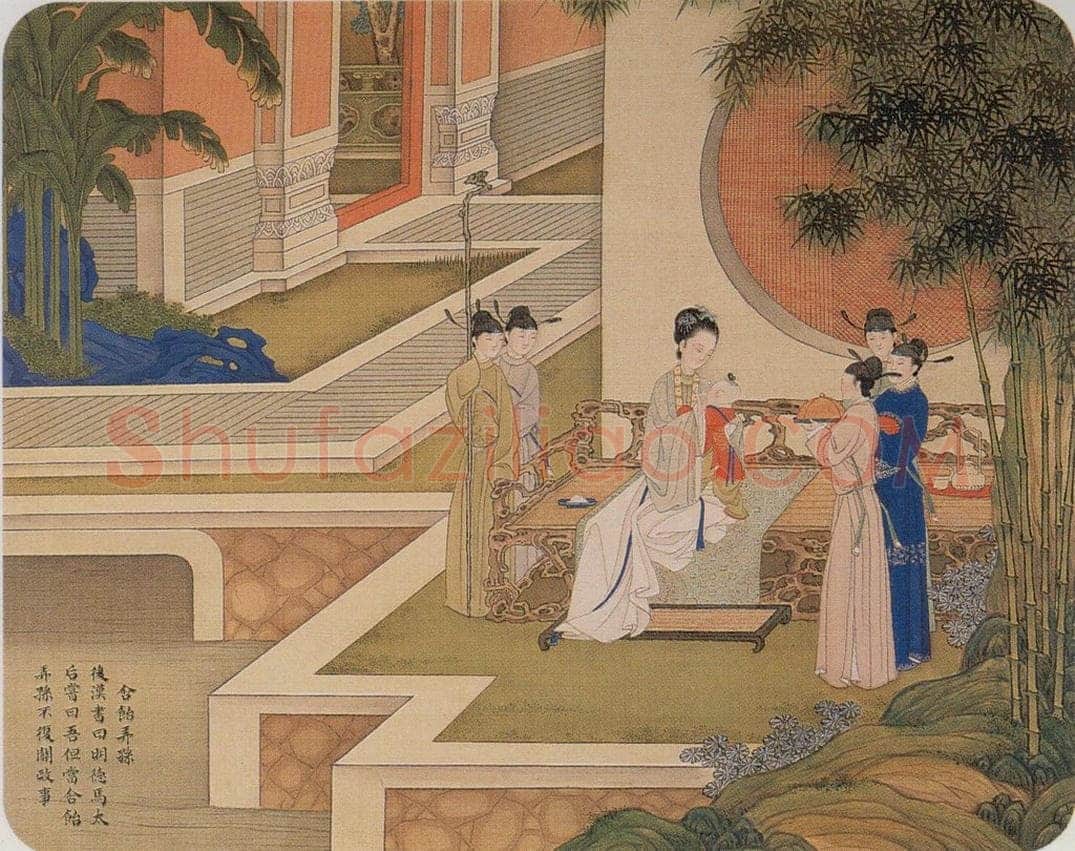 清 焦秉贞 《历朝贤后故事图》 书画作品