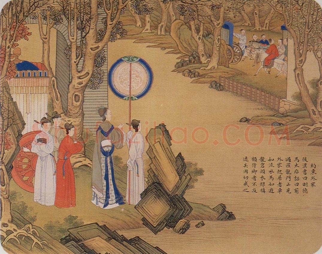 清 焦秉贞 《历朝贤后故事图》 书画作品