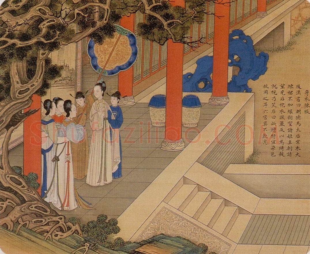 清 焦秉贞 《历朝贤后故事图》 书画作品