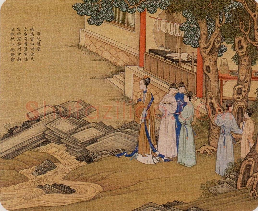 清 焦秉贞 《历朝贤后故事图》 书画作品