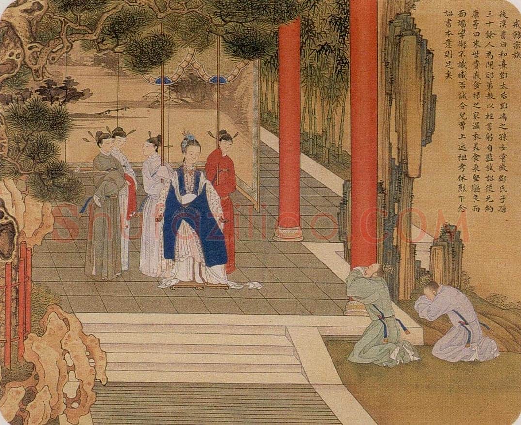 清 焦秉贞 《历朝贤后故事图》 书画作品