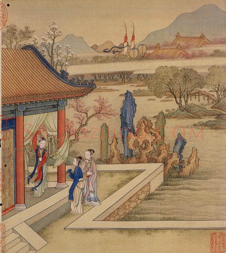 清 冷枚 《十宫词图》 书画作品