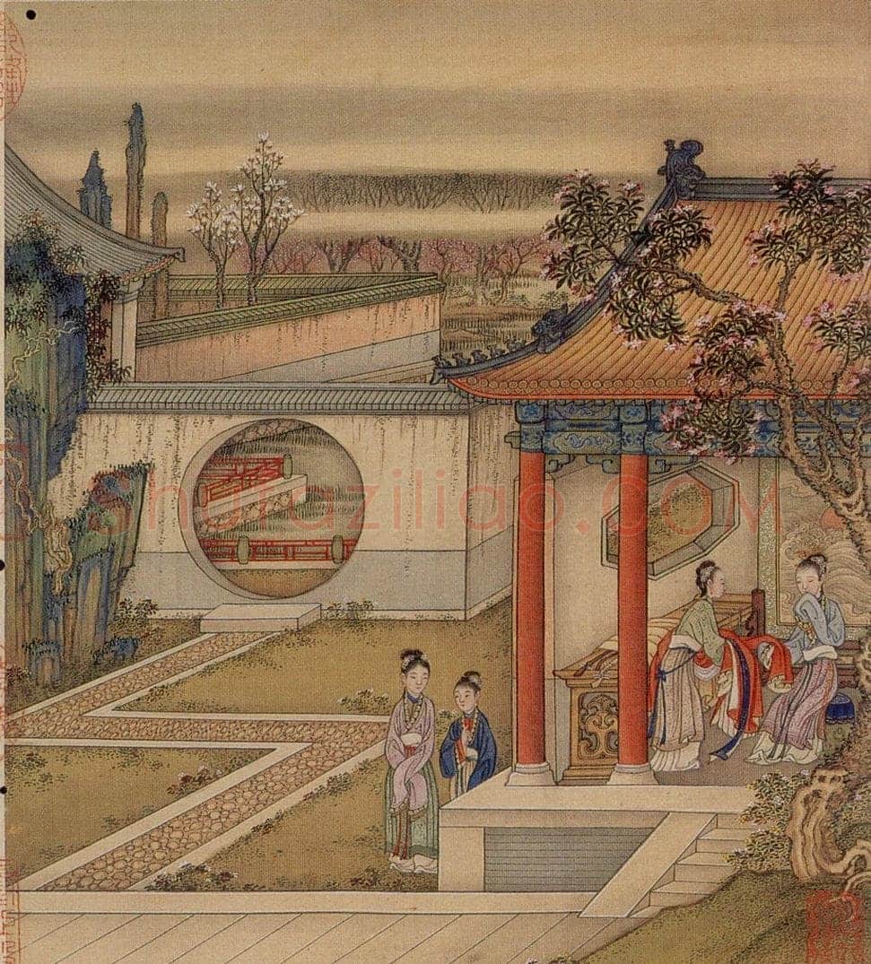 清 冷枚 《十宫词图》 书画作品