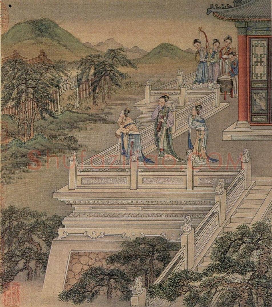 清 冷枚 《十宫词图》 书画作品