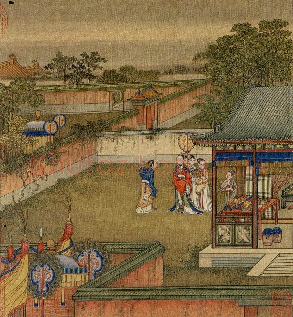 清 冷枚 《十宫词图》 书画作品