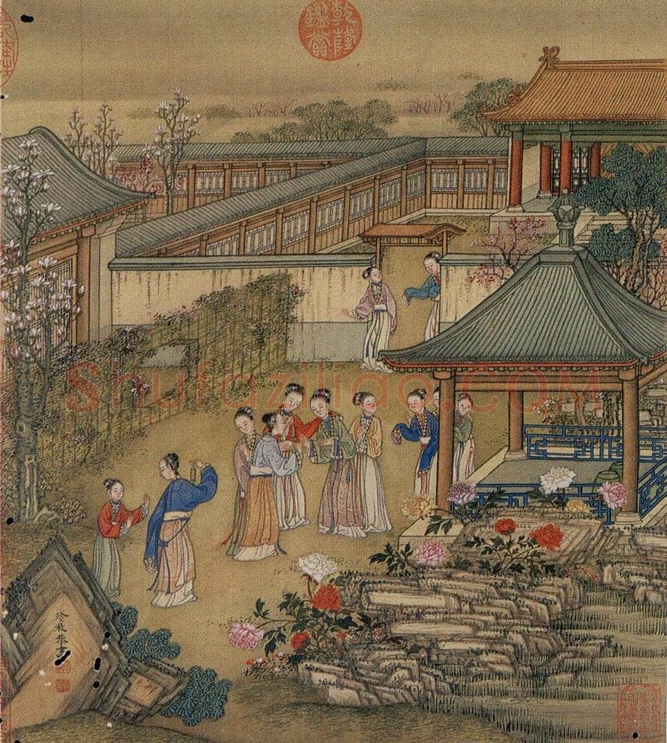 清 冷枚 《十宫词图》 书画作品