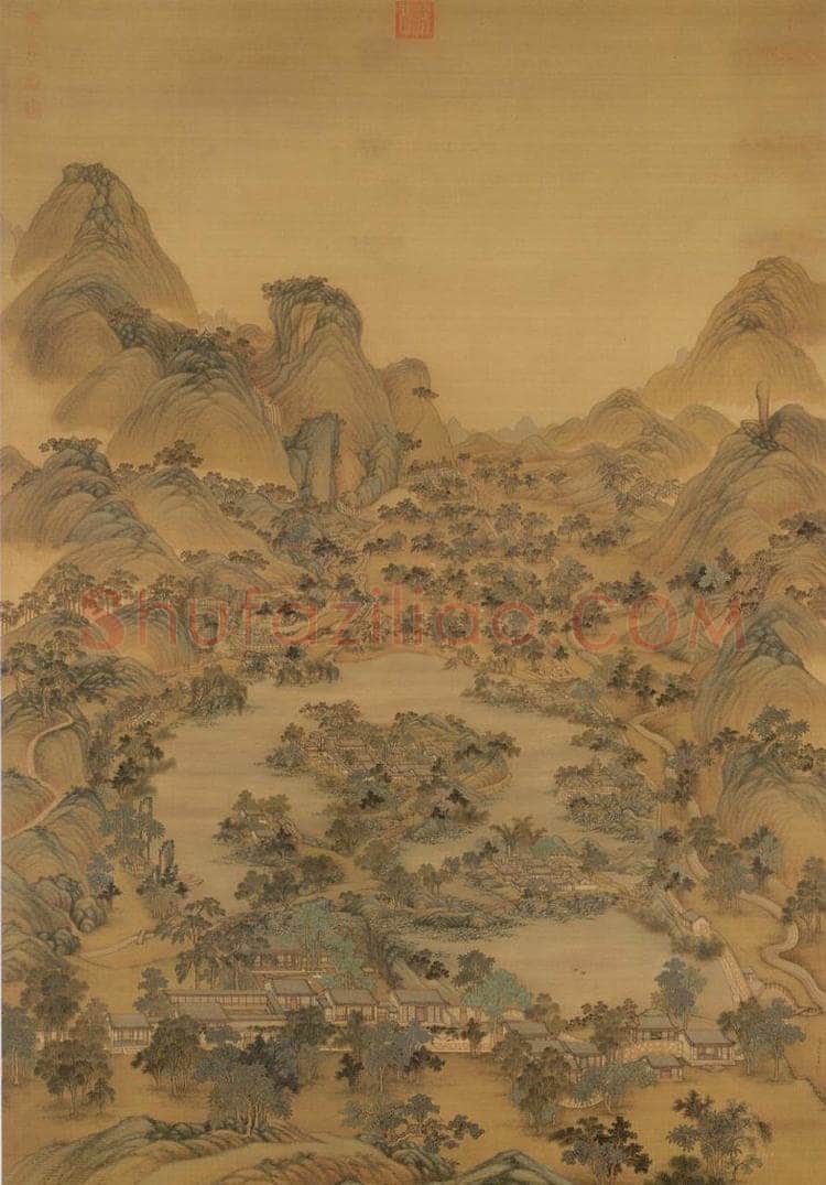 清 冷枚 《避暑山庄图》 书画作品