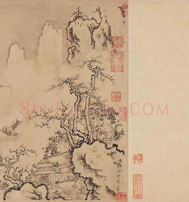 黄公望《快雪时晴图》卷_04
