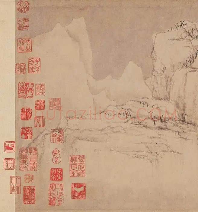 黄公望《快雪时晴图》卷_05