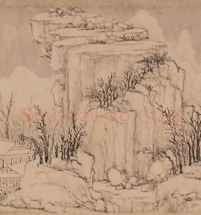 黄公望《快雪时晴图》卷_07