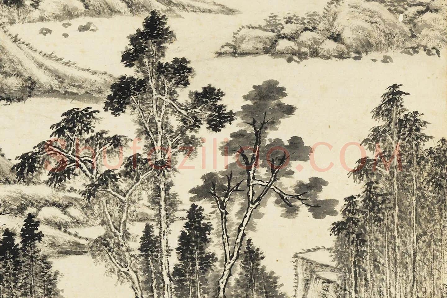 唐岱《仿吴镇水墨山水》 (4)