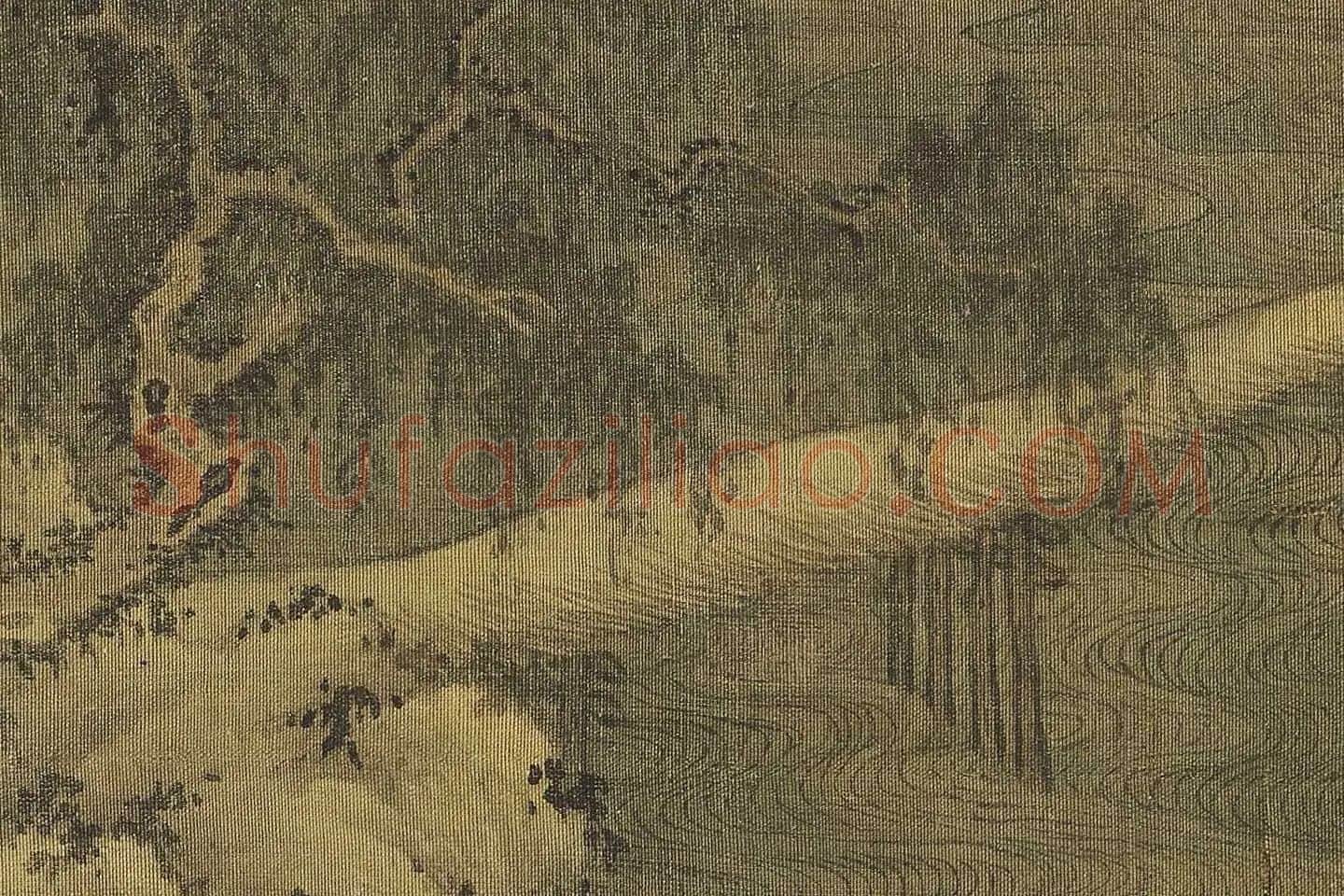 巨然山水画《松岩萧寺图》高清大图局部 (16)