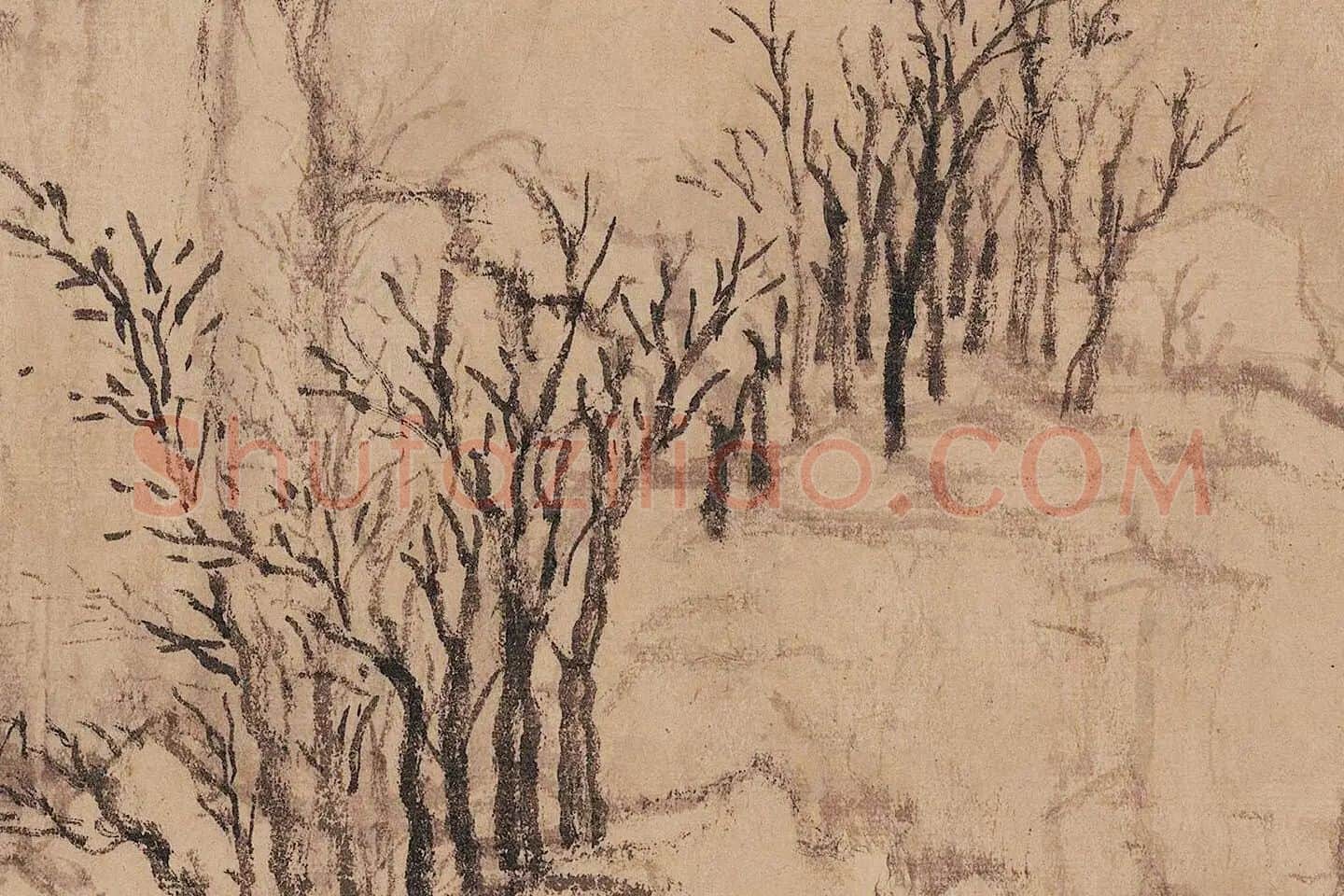 黄公望《快雪时晴图》局部 (5)
