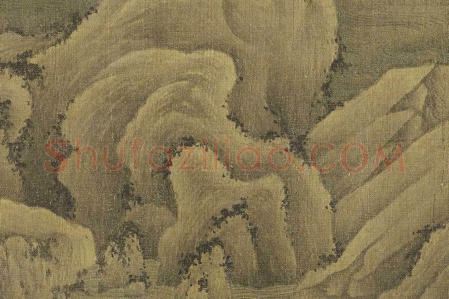 巨然山水画《松岩萧寺图》高清大图局部 (18)