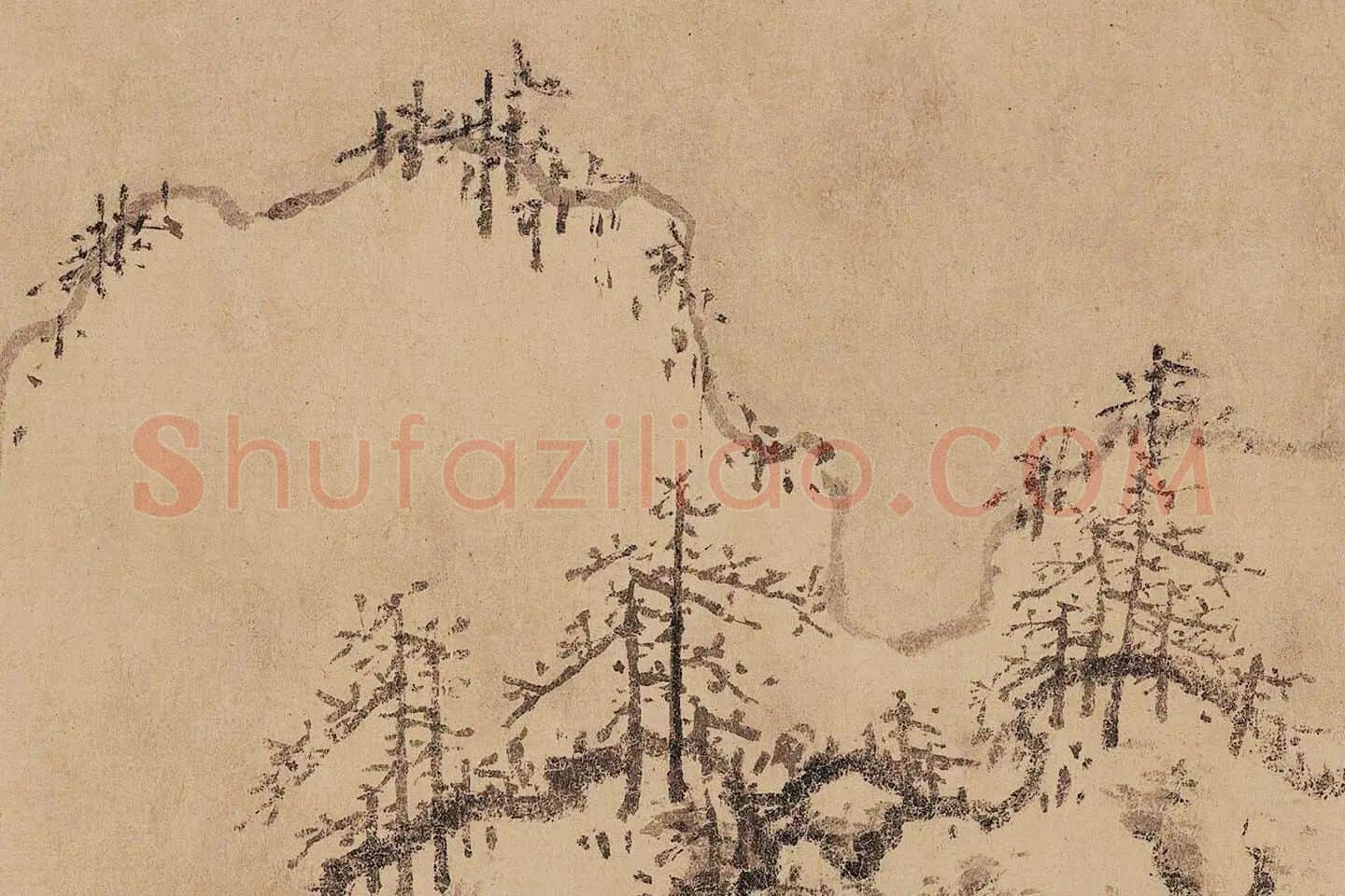 黄公望《快雪时晴图》局部 (10)