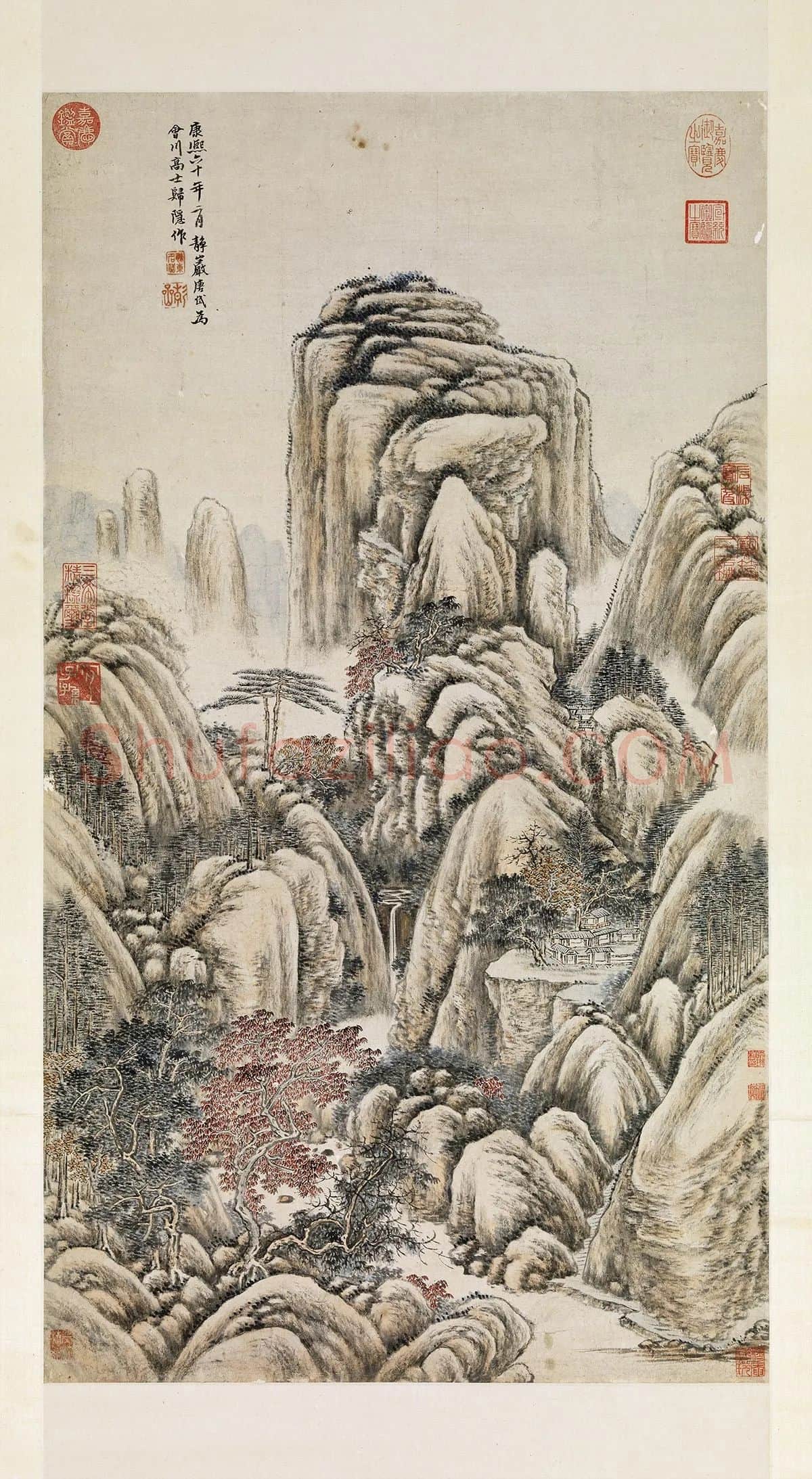 唐岱山水画《归隐图》