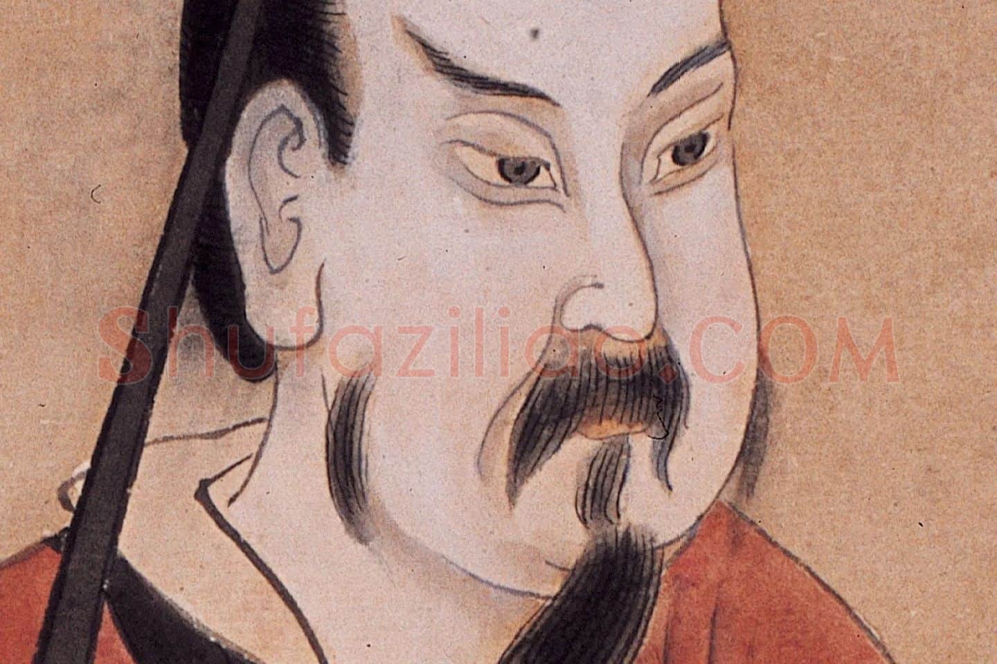 陈洪绶人物画《羲之笼鹅图》高清大图局部 (1)