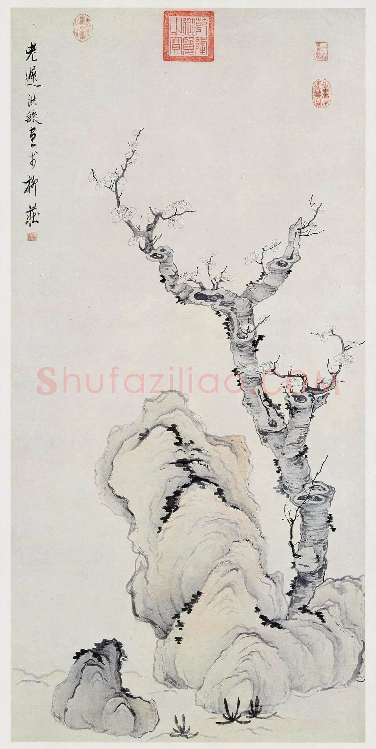陈洪绶《梅石图》