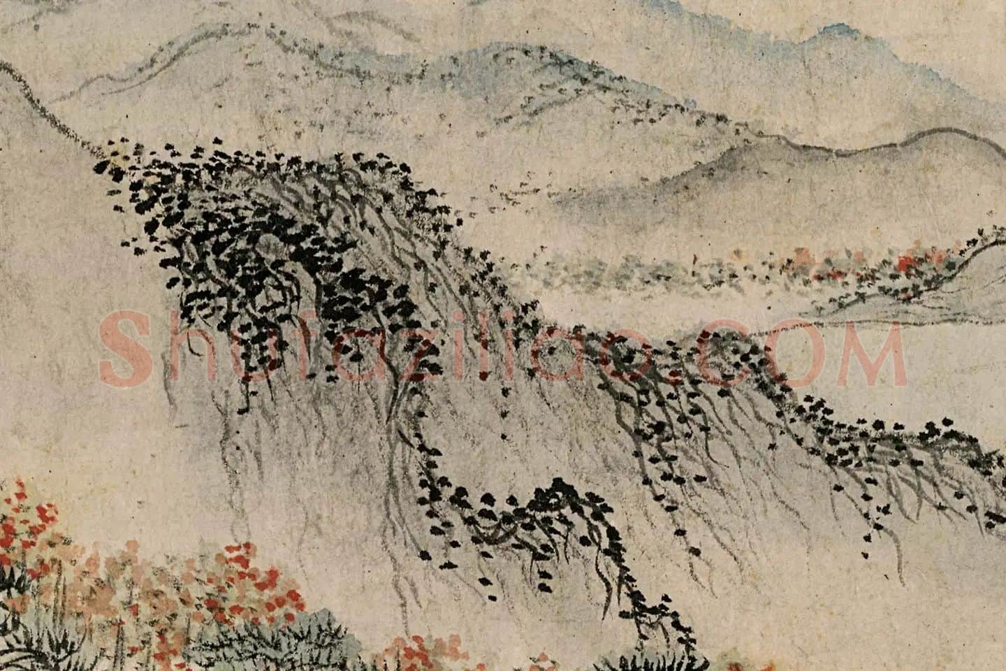 王蒙《太白山图卷》高清局部 (3)
