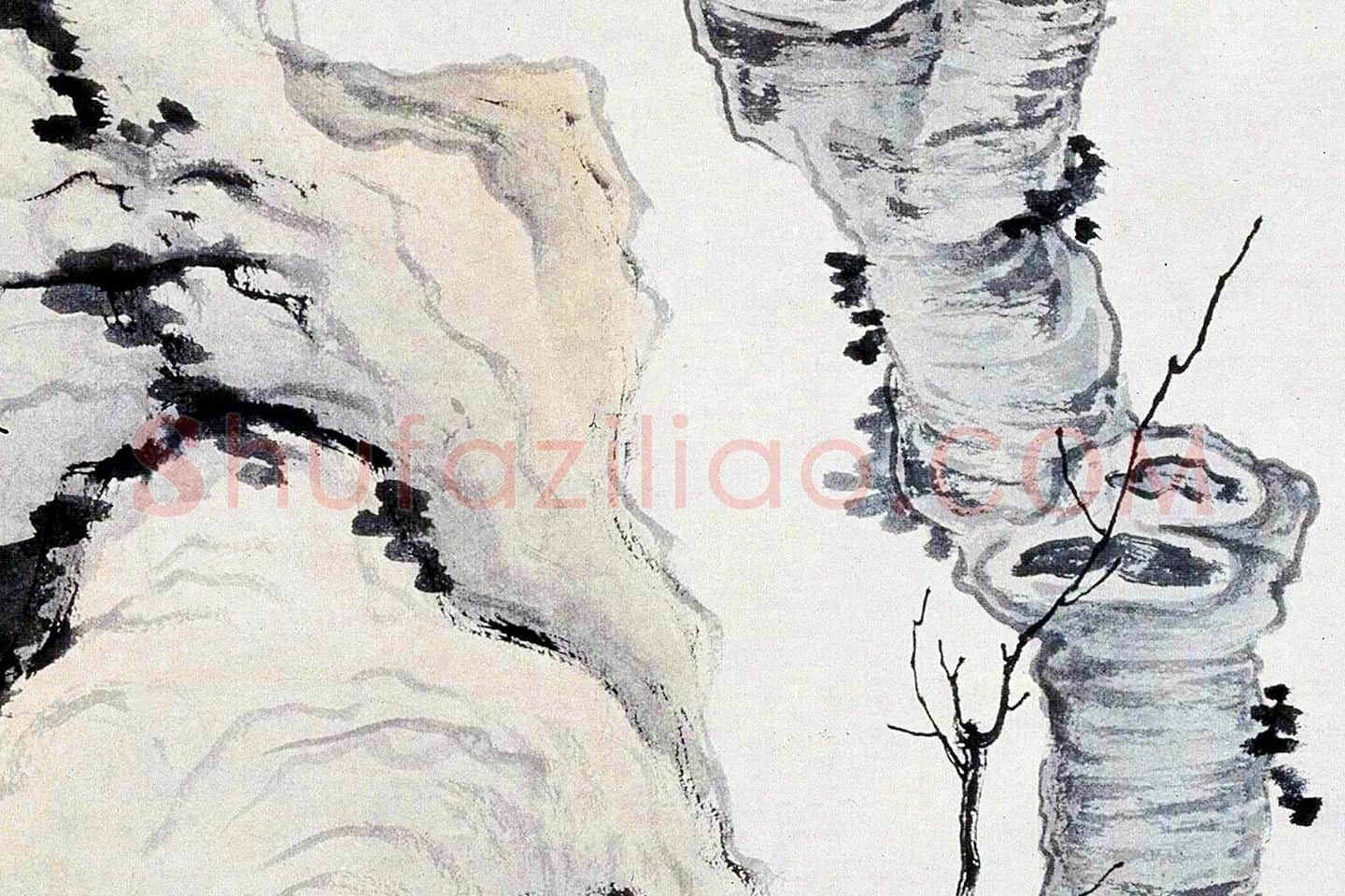 陈洪绶《梅石图》局部 (3)